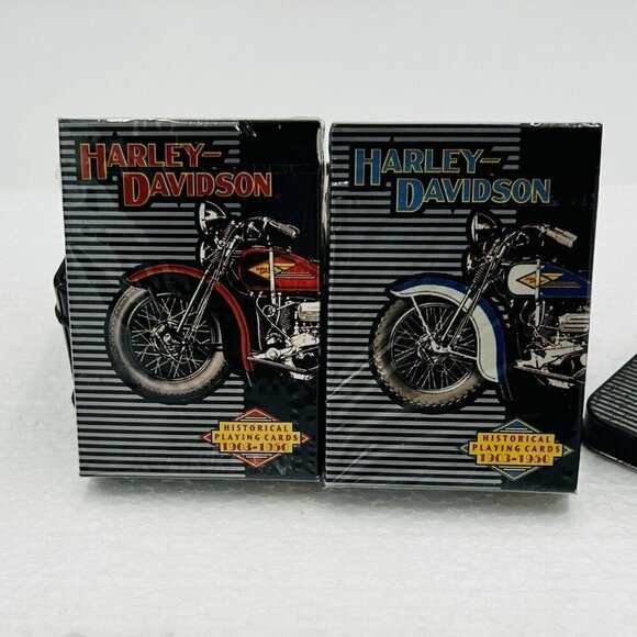 Harley Davidson LIMITED EDITION TIN HISTORICAL PLAYING CARDS 1903-1950 Unopened - Picture 7 of 8